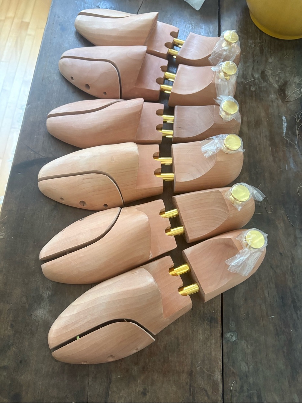 Lot of 3 pairs Shoe Trees for Men - Natural Brown 41-42